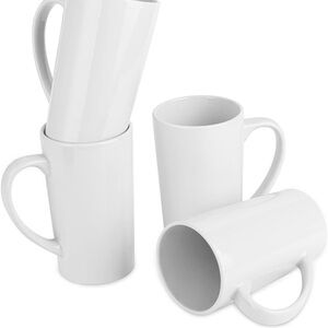 22oz white Super Large tall Ceramic Coffee Mugs Large Handles Set of 7